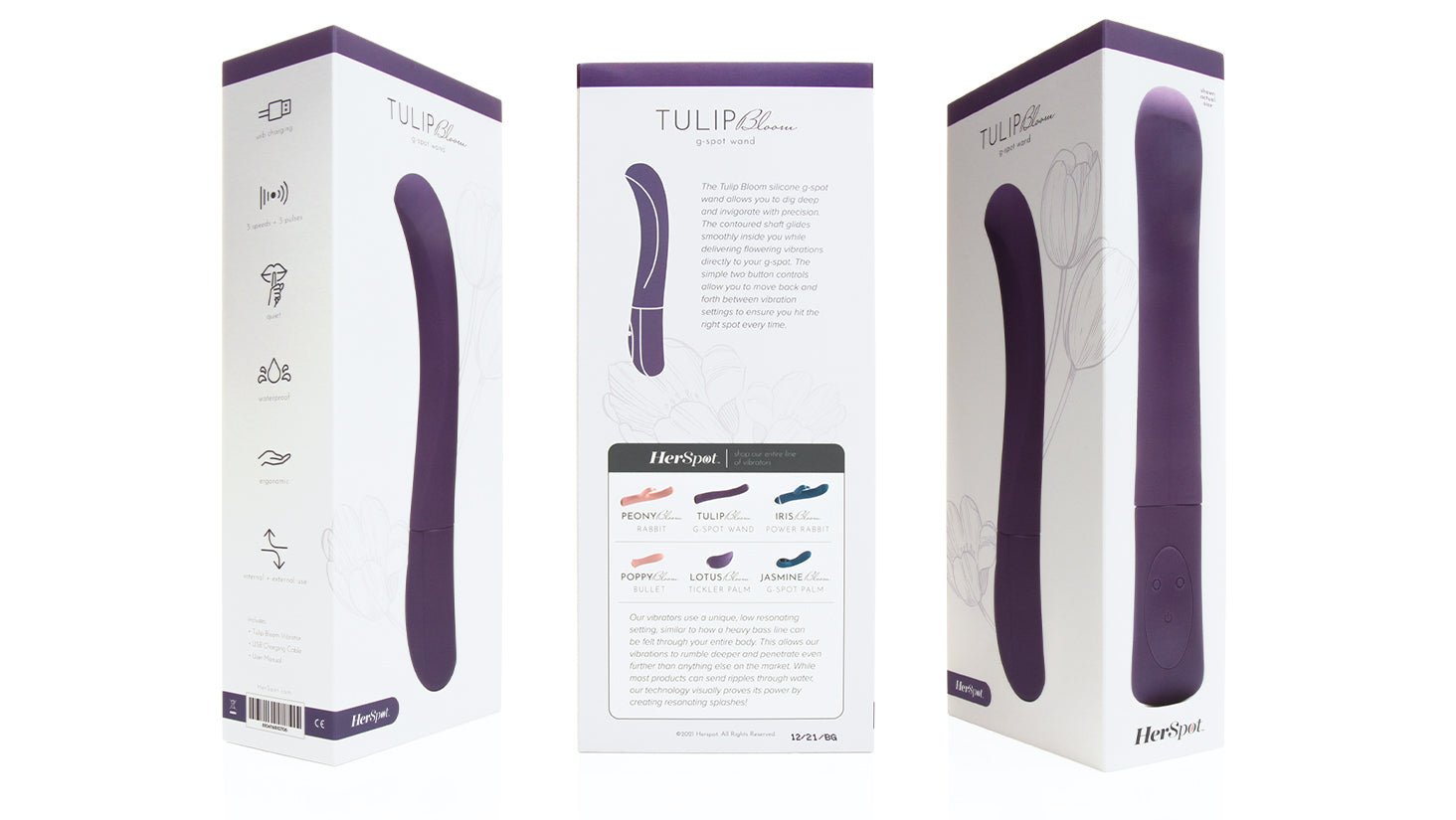 Tulip Bloom G-spot Wand Vibrator - Fleshlight